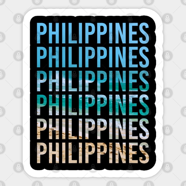 Philippines honeymoon trip for newlyweds. Perfect present for mother dad father friend him or her Sticker by SerenityByAlex